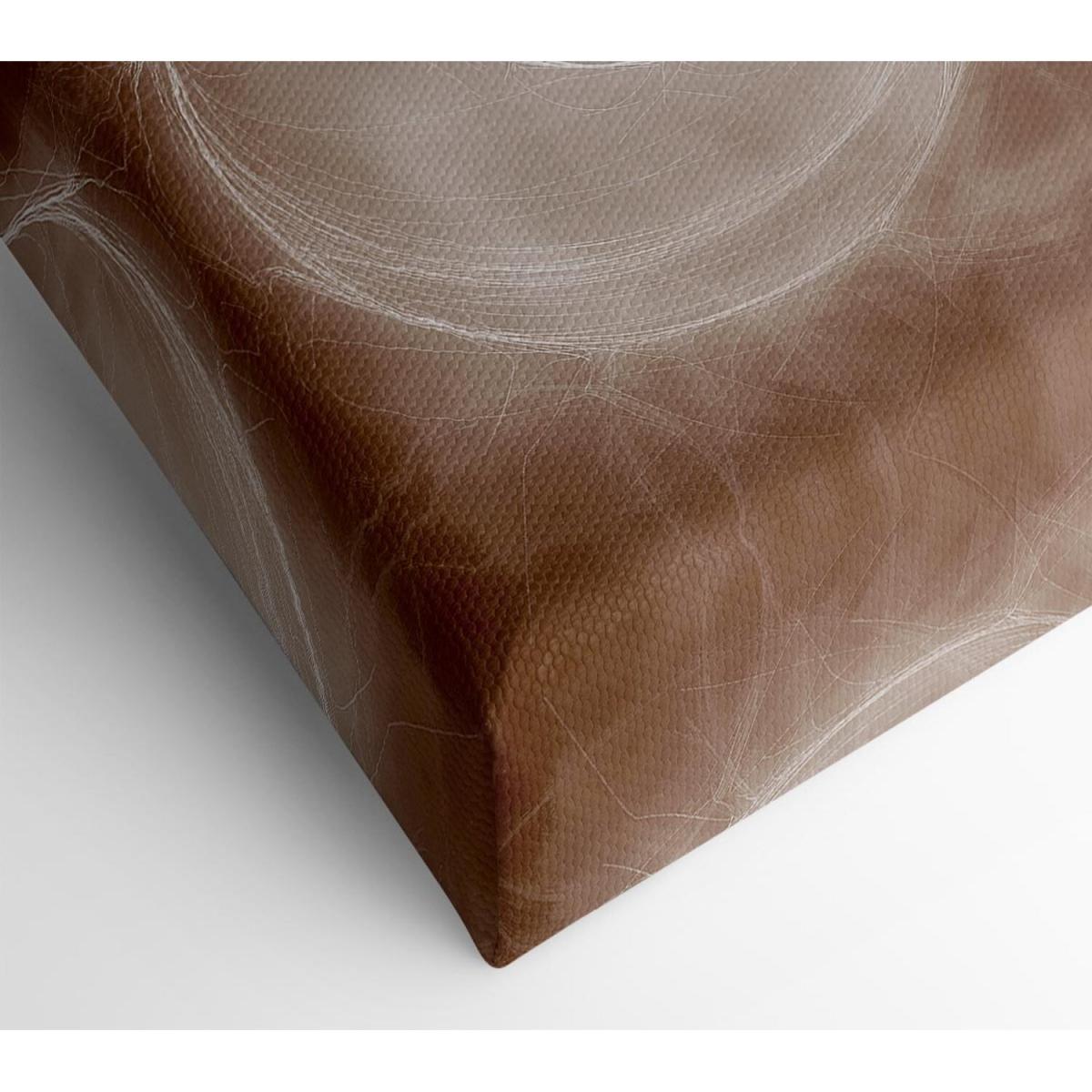 Chocolate Smoke Circles Canvas Print Wall Art - Yellow / 66.04cm – image 2