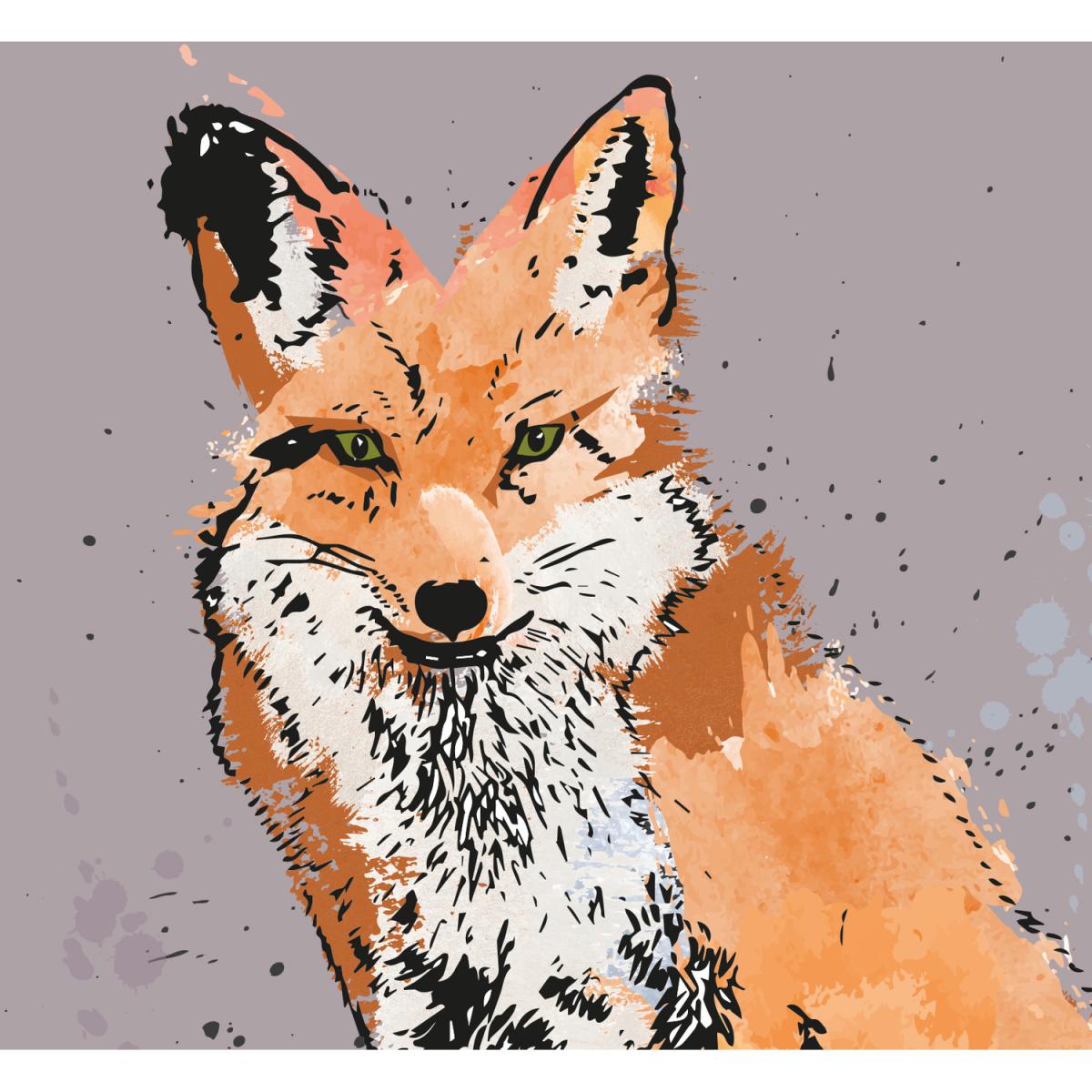 Rustic Fox Neutral Framed Wall Art Print - Black Frame - Black Frame – image 2