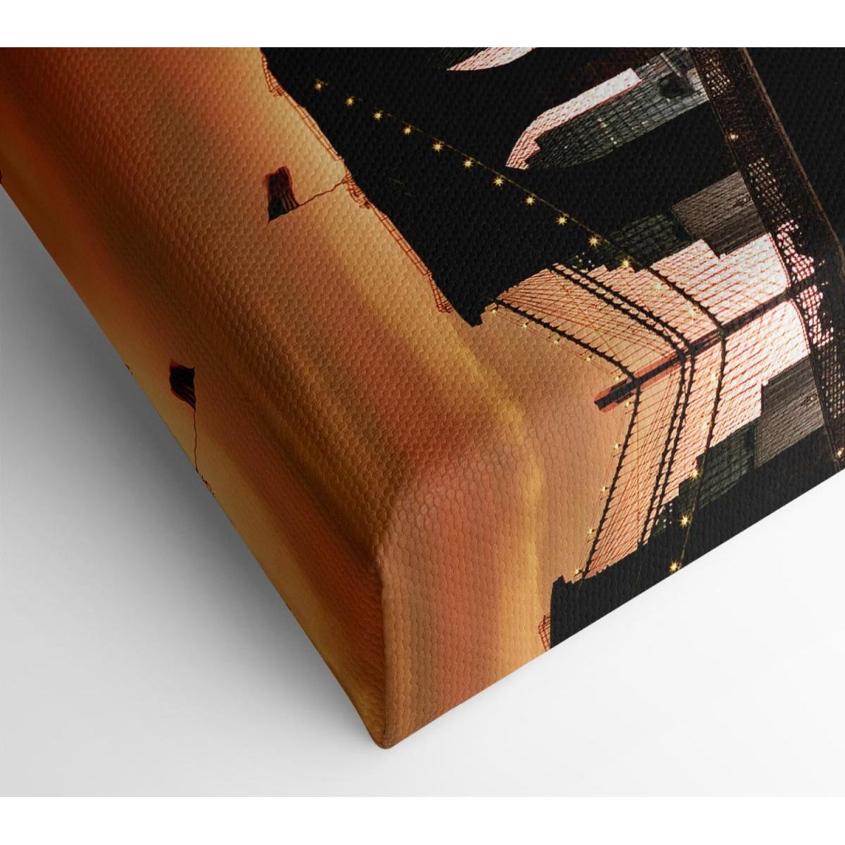 Brooklyn Bridge Stunning Skys Canvas Print Wall Art - Yellow / 81.28cm – image 2