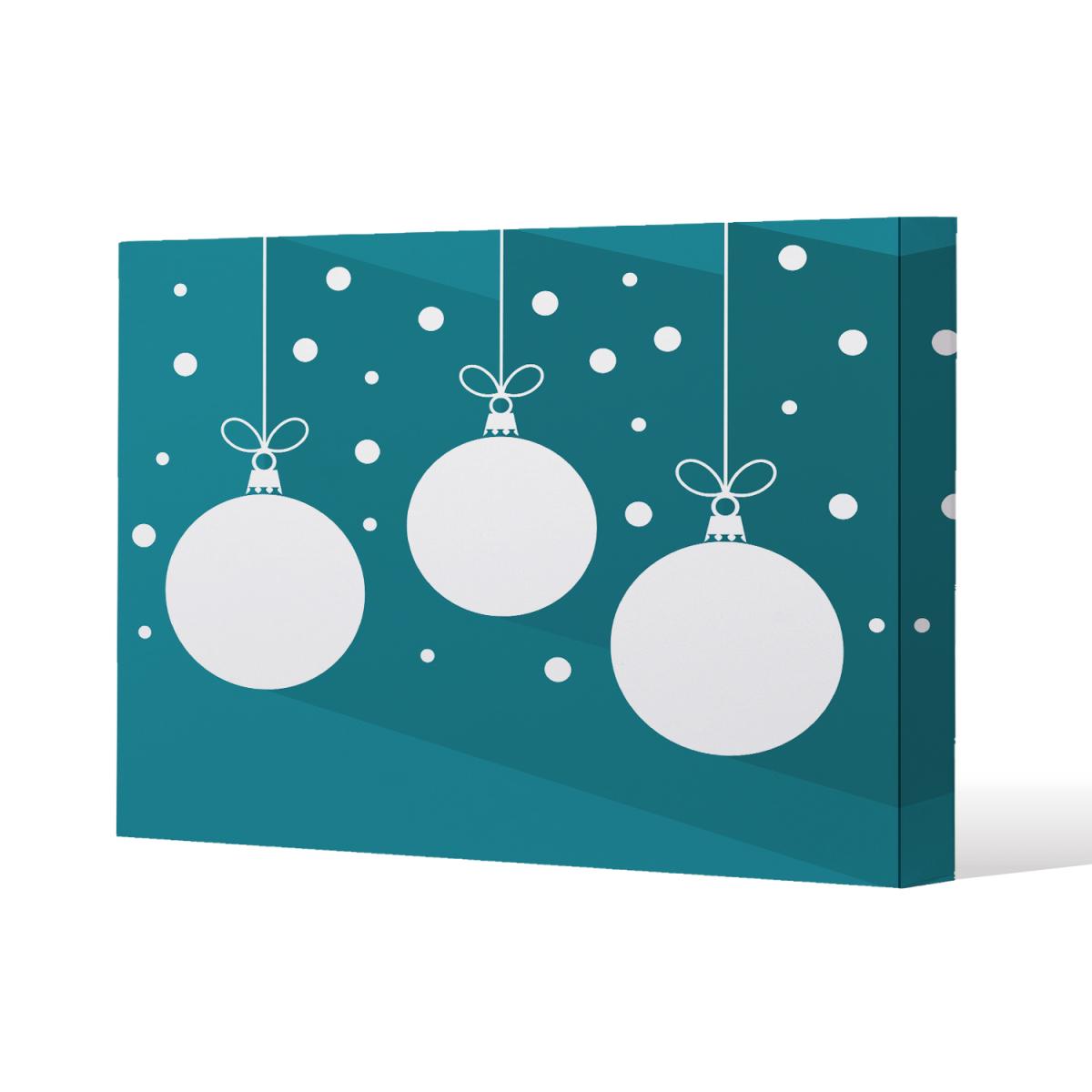 Green Christmas Baubles Gallery Canvas - Blue / 61cm / 91cm – image 2