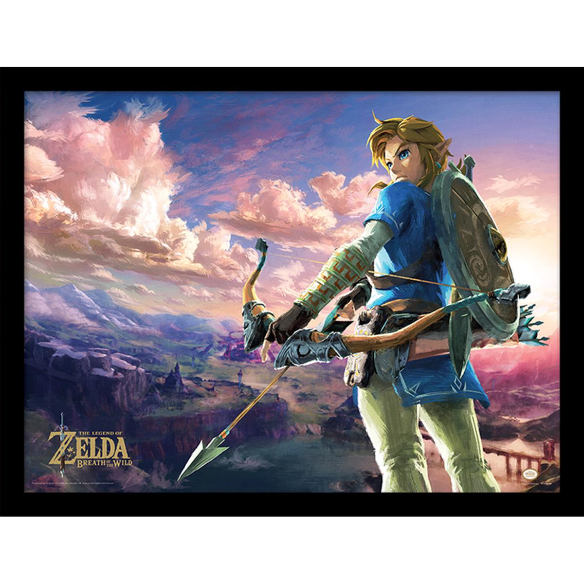 The Legend of Zelda Breath of the Wild (Hyrule Scene Landscape) Framed Print – image 2