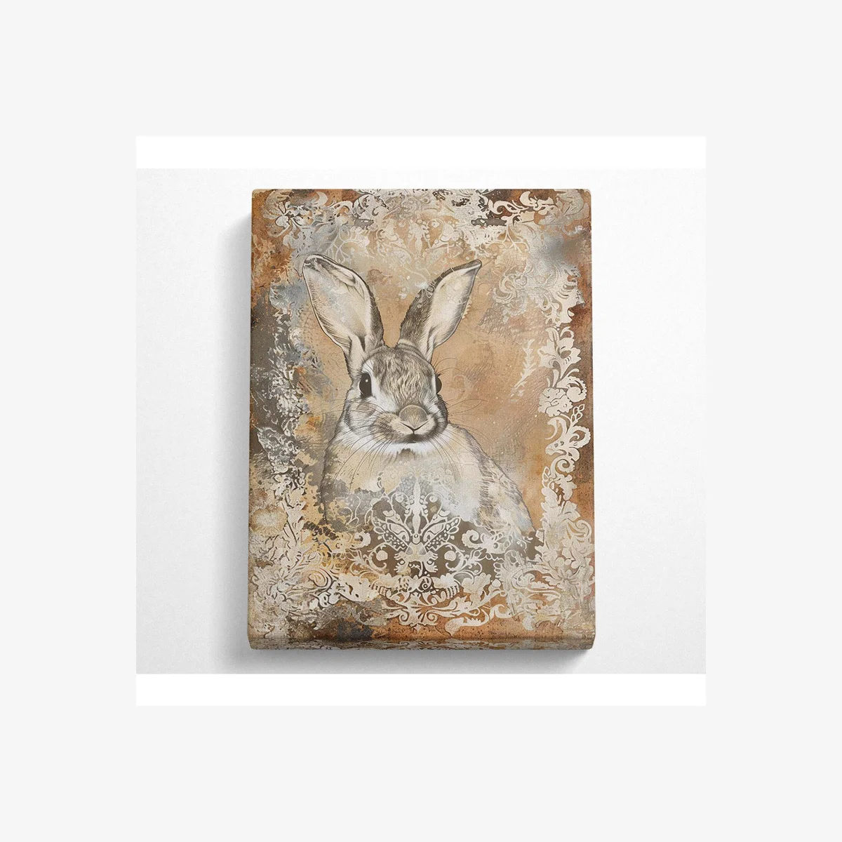 Bunny Design Canvas Print - Black / 81.28cm