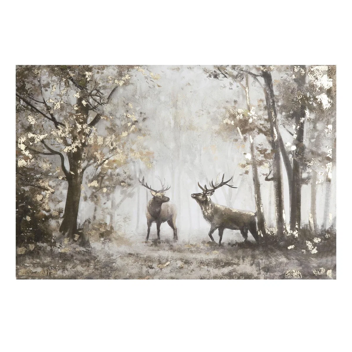 Foiled Woodland Stag Canvas – image 2