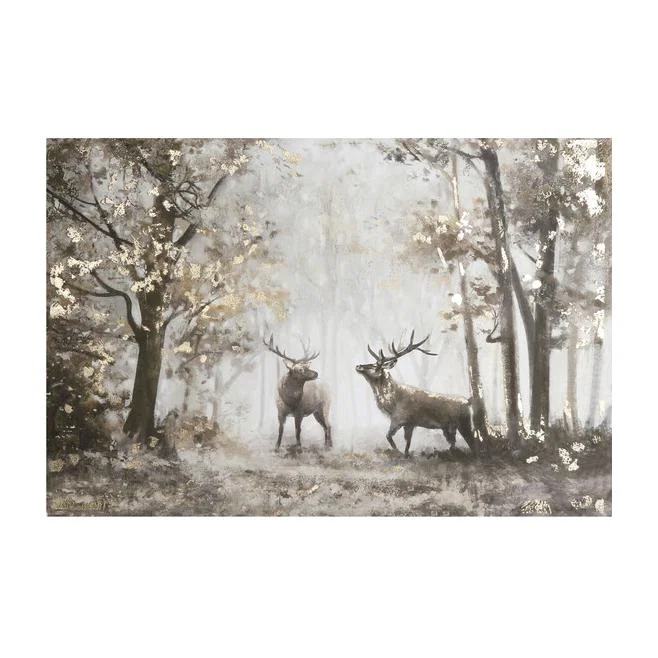 Foiled Woodland Stag Canvas – image 1
