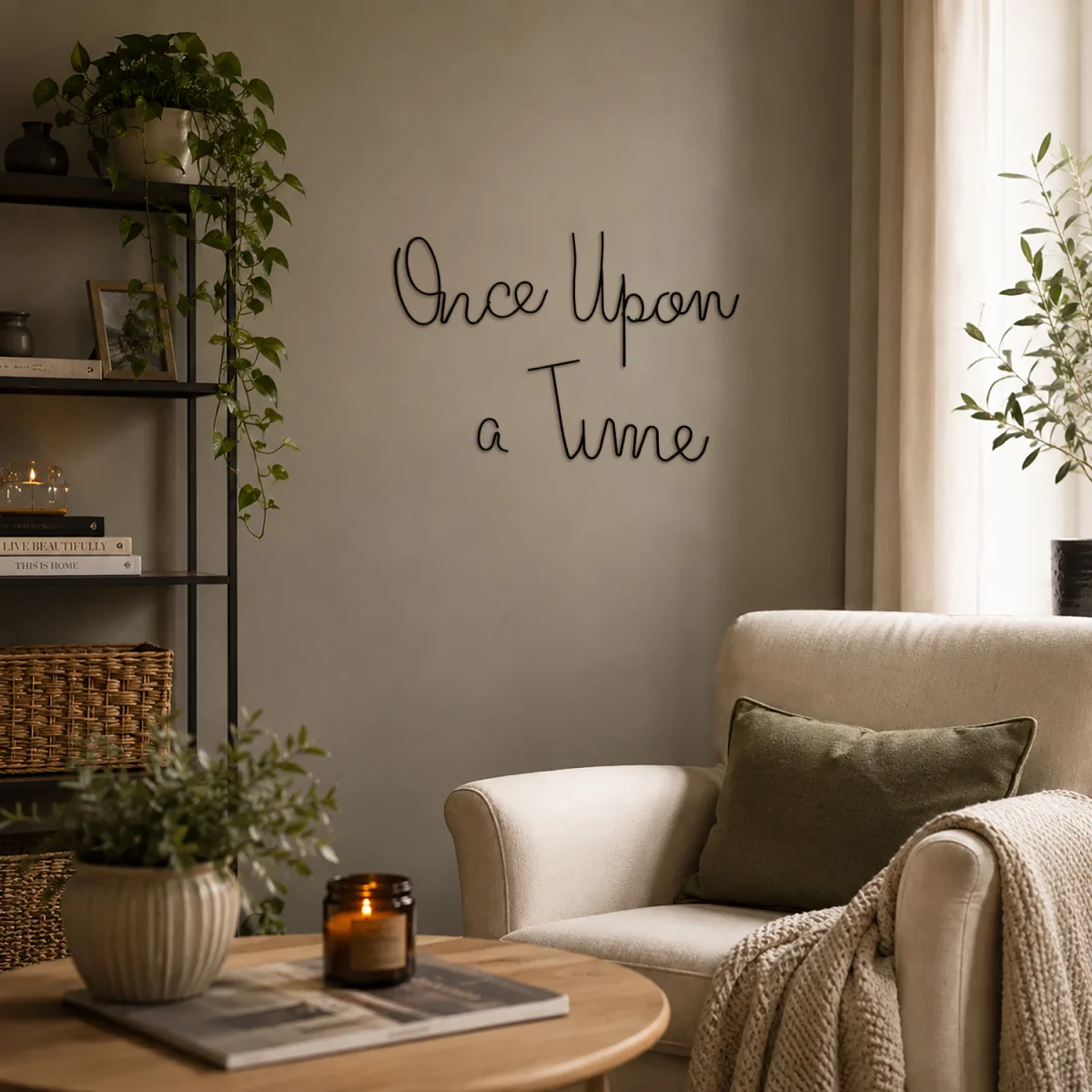 Baby Once Upon A Time Wire Sign - Black – image 2