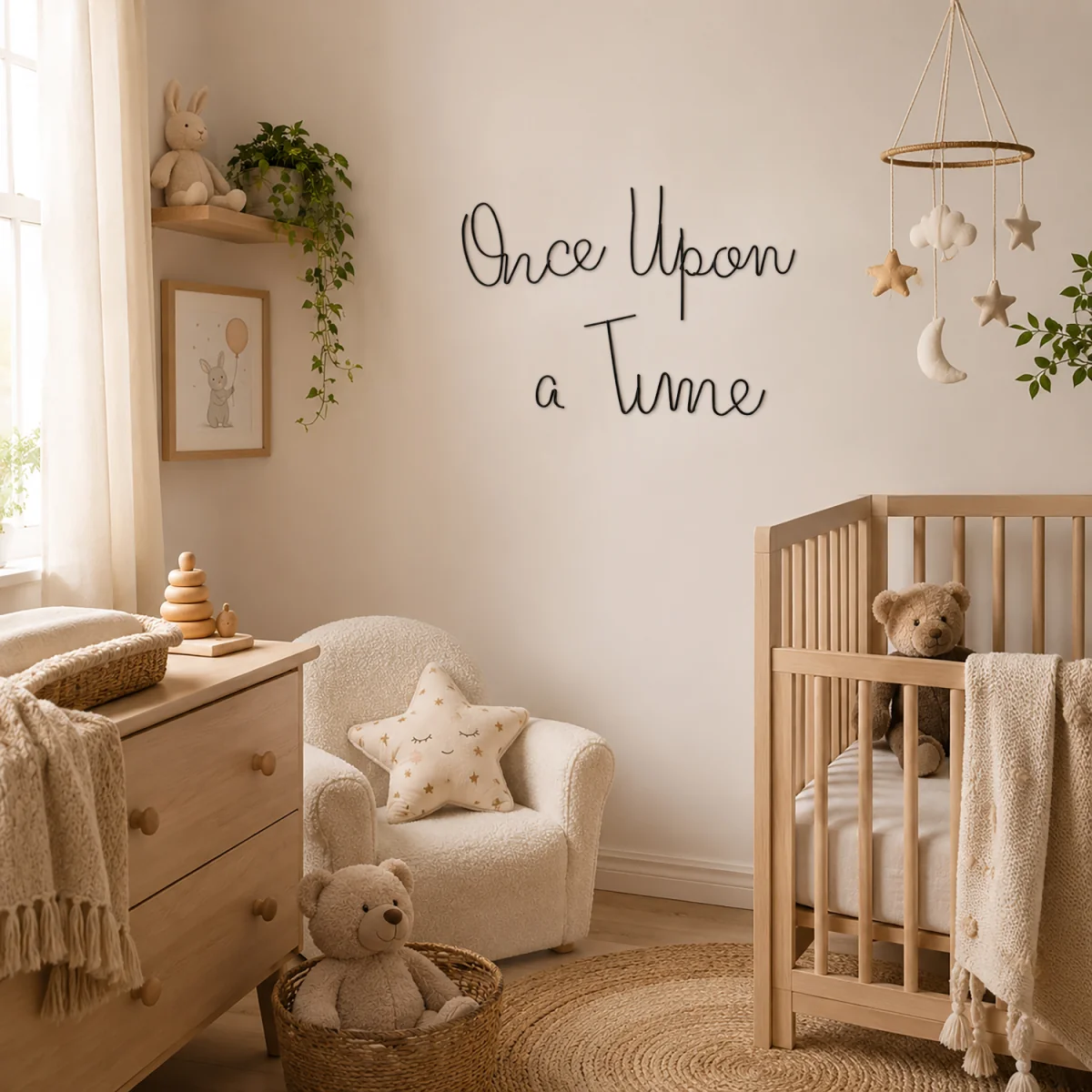 Baby Once Upon A Time Wire Sign - Black – image 3