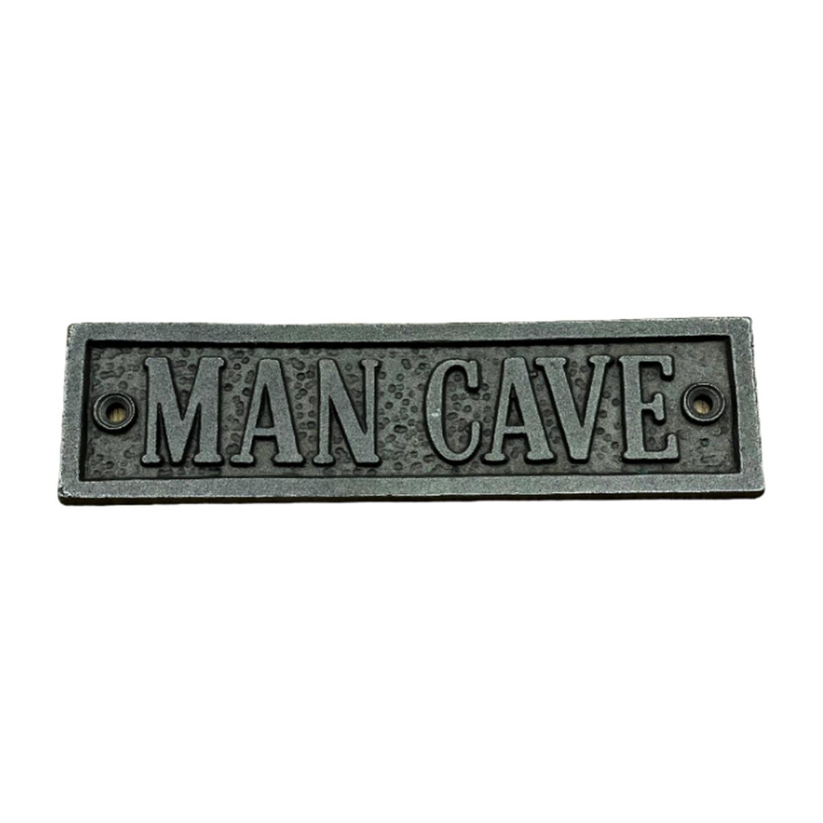 Rustic Cast Iron Man Gave Plaque - Brown