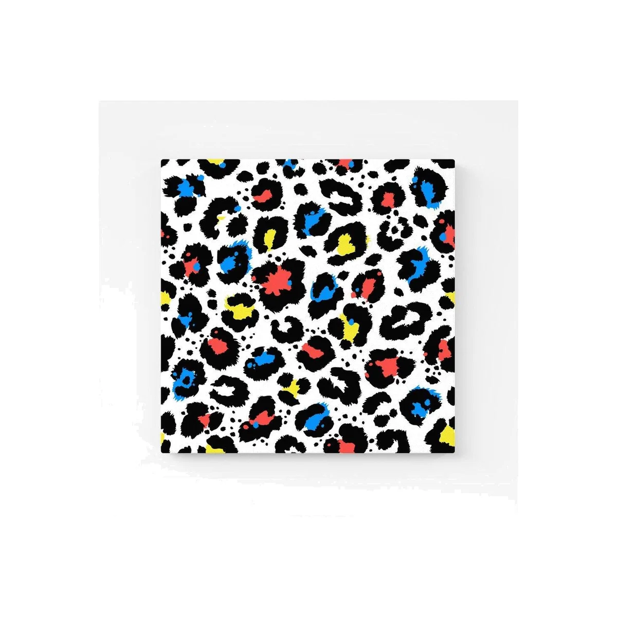 Coloured Leopard Print Canvas Print - Blue / Large – image 1