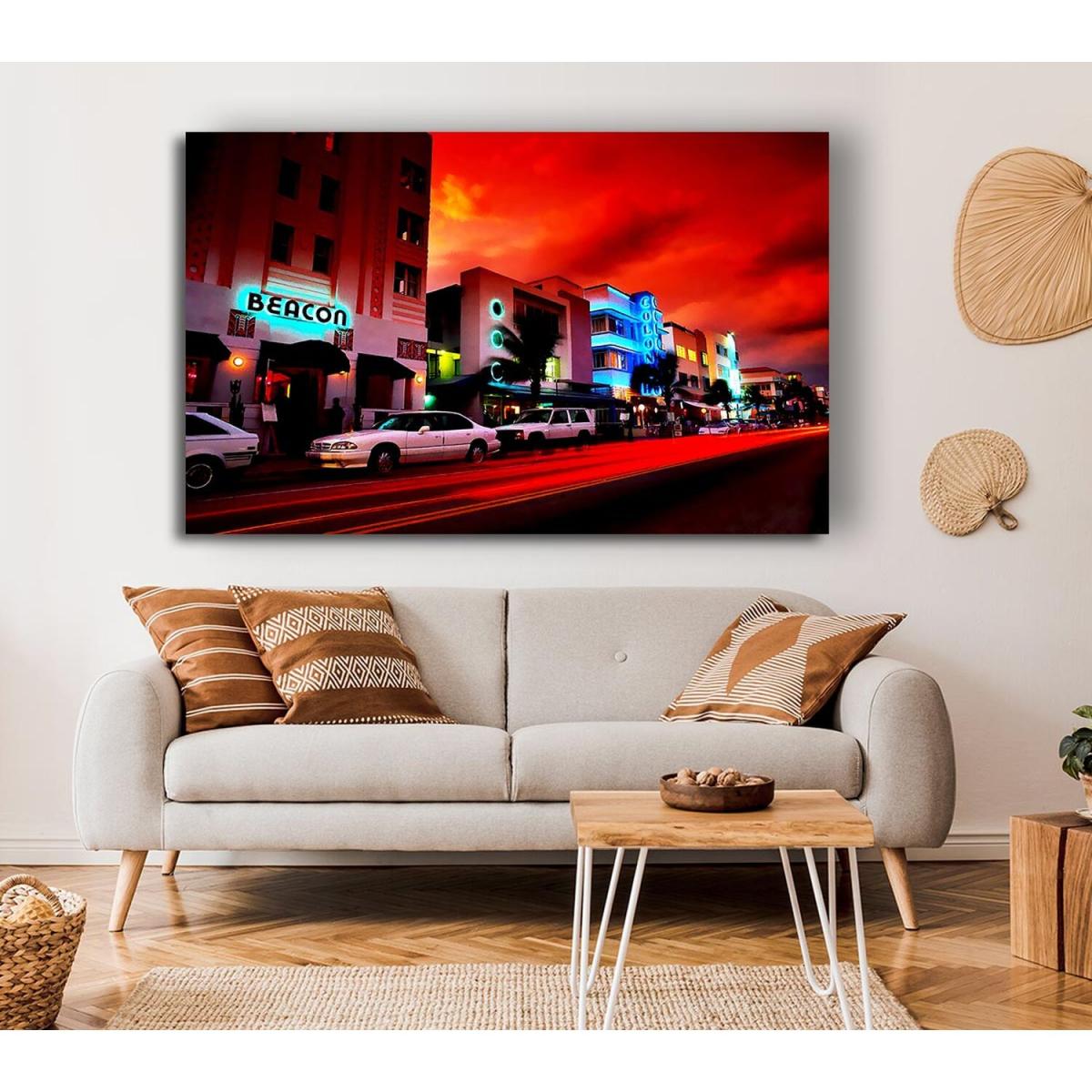 Downtown Bar Canvas Print Wall Art - Yellow / 35.56cm – image 4
