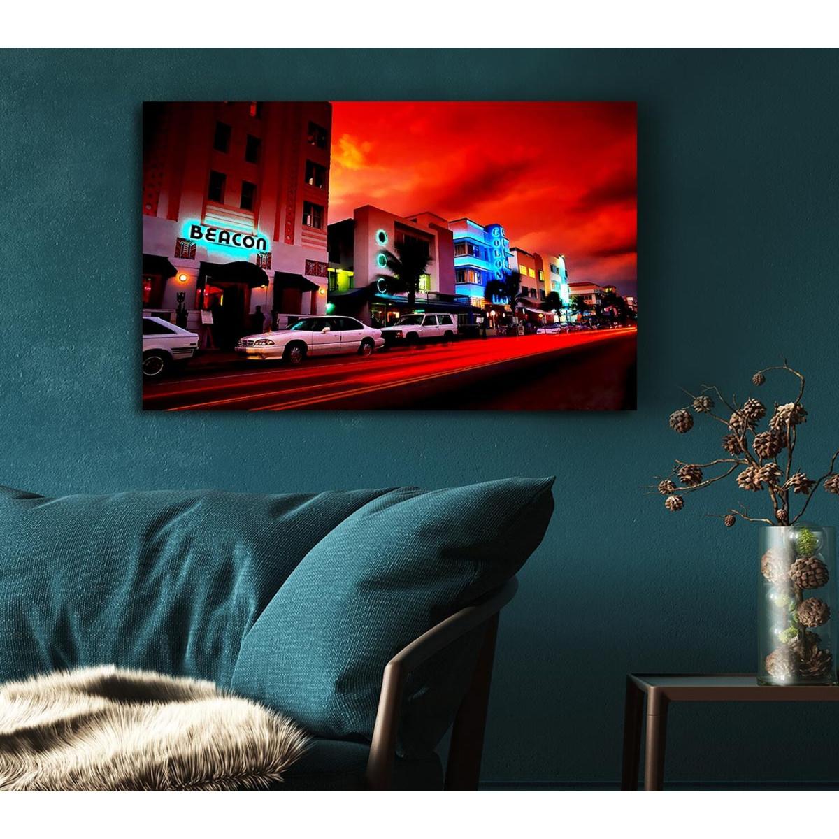 Downtown Bar Canvas Print Wall Art - Yellow / 35.56cm – image 5