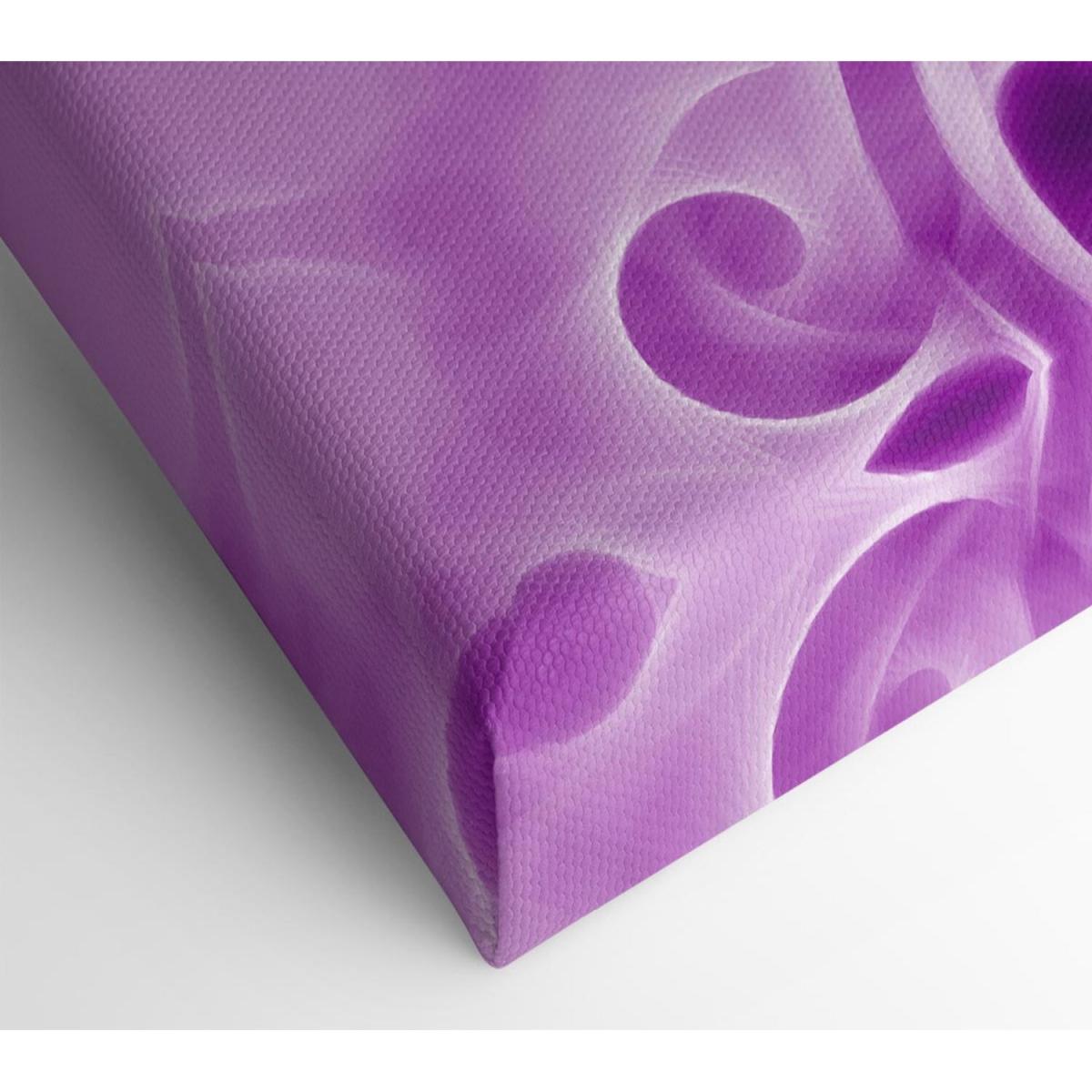 Psychedelic Garden Purple Canvas Print Wall Art - Yellow / 50.8cm – image 2