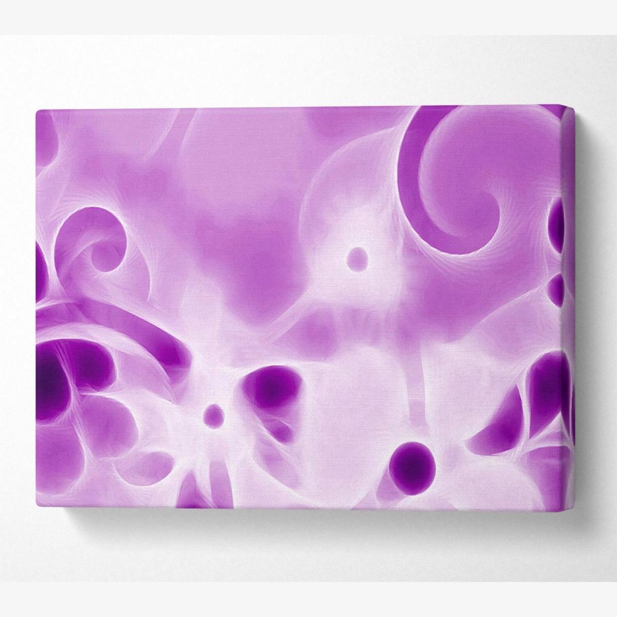 Psychedelic Garden Purple Canvas Print Wall Art - Yellow / 50.8cm – image 1