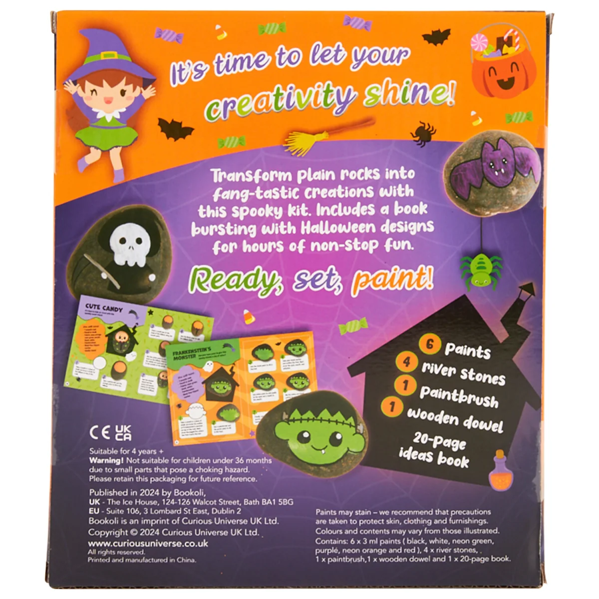 Crafting Fun Spooky Kawaii Rock Painting Kit - Multicolour – image 3