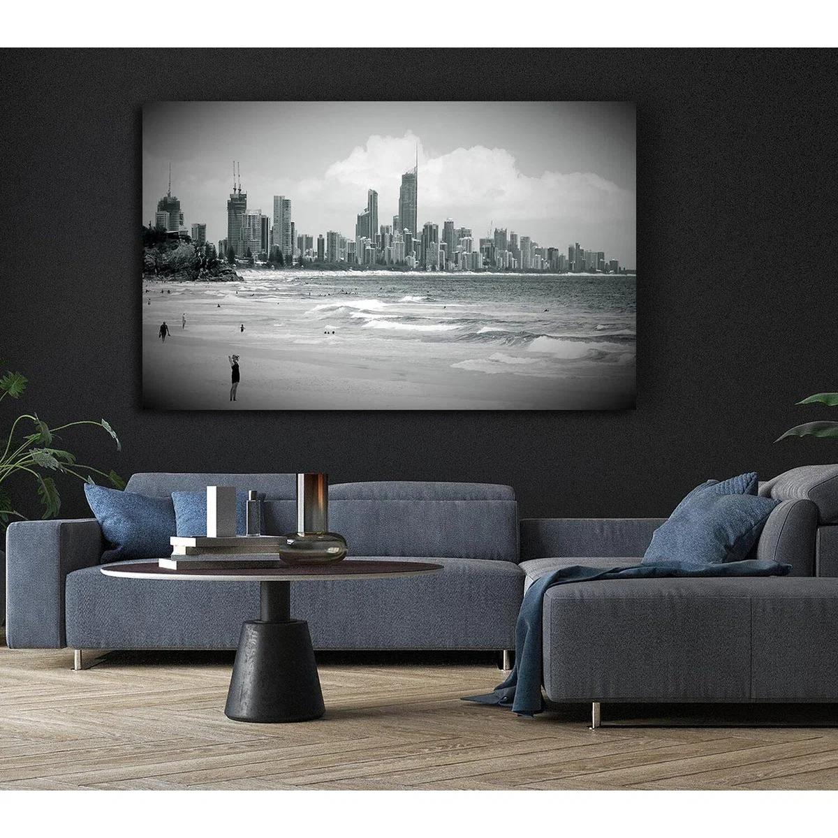 City Beach Canvas Print Wall Art - Yellow / 101.6cm – image 5