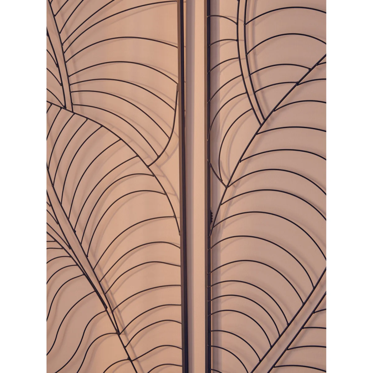 Trento Large Black Leaf Design Wall Art - Black – image 2