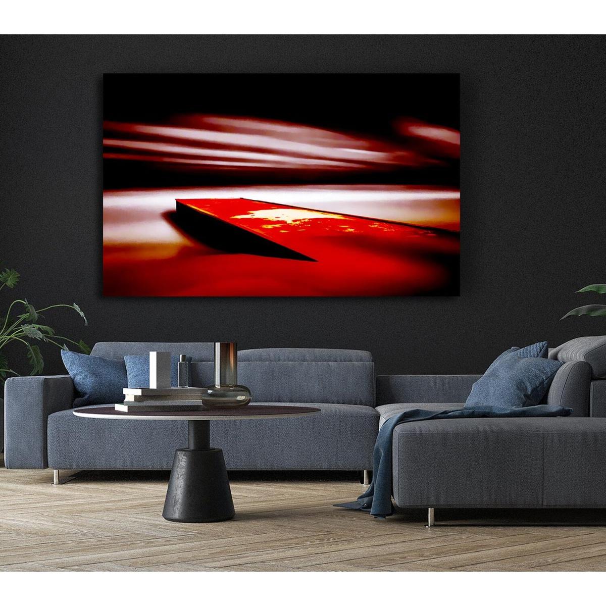 Red Pier Dream Canvas Print Wall Art - Yellow / 101.6cm – image 6