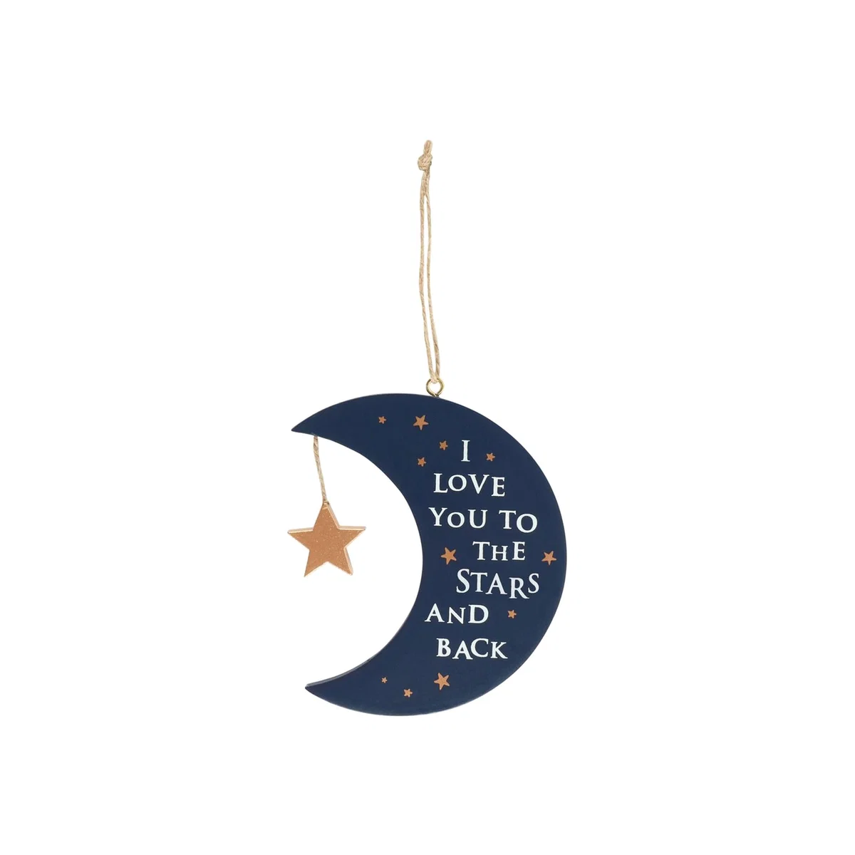 Hanging Moon and Stars Sign - Multicolour – image 1