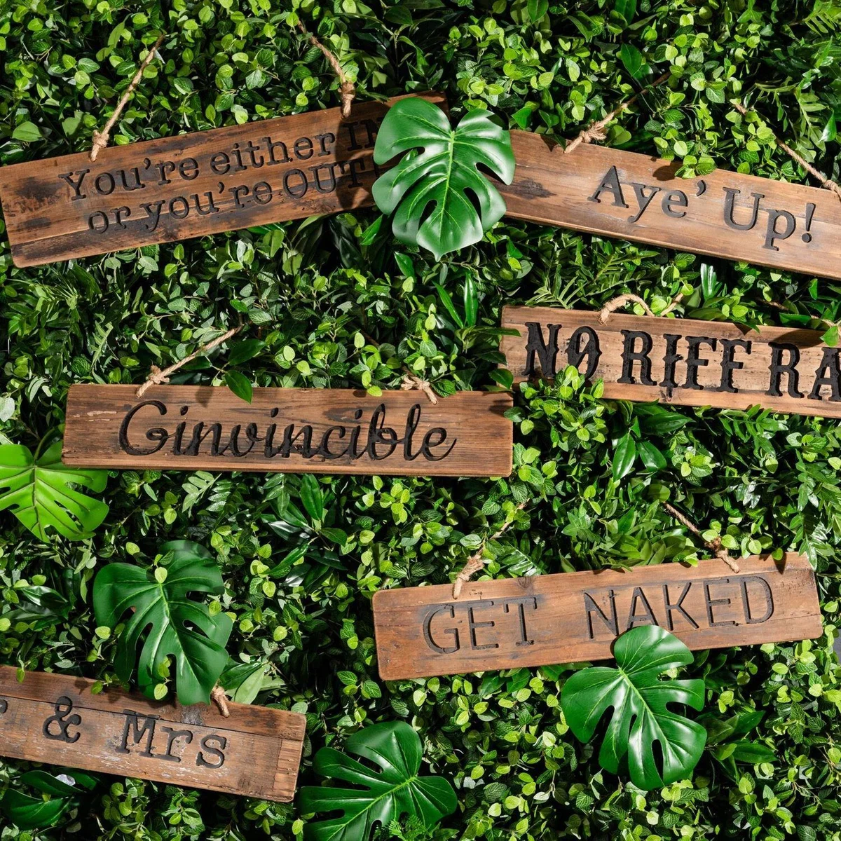 Ginvincible Rustic Message Plaque Inspirational Sign - Brown – image 3