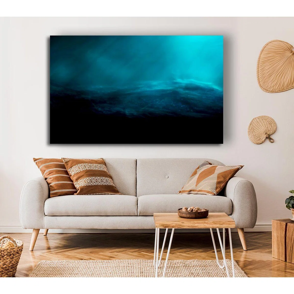 Blue Heaven Canvas Print Wall Art - Yellow / 101.6cm – image 3