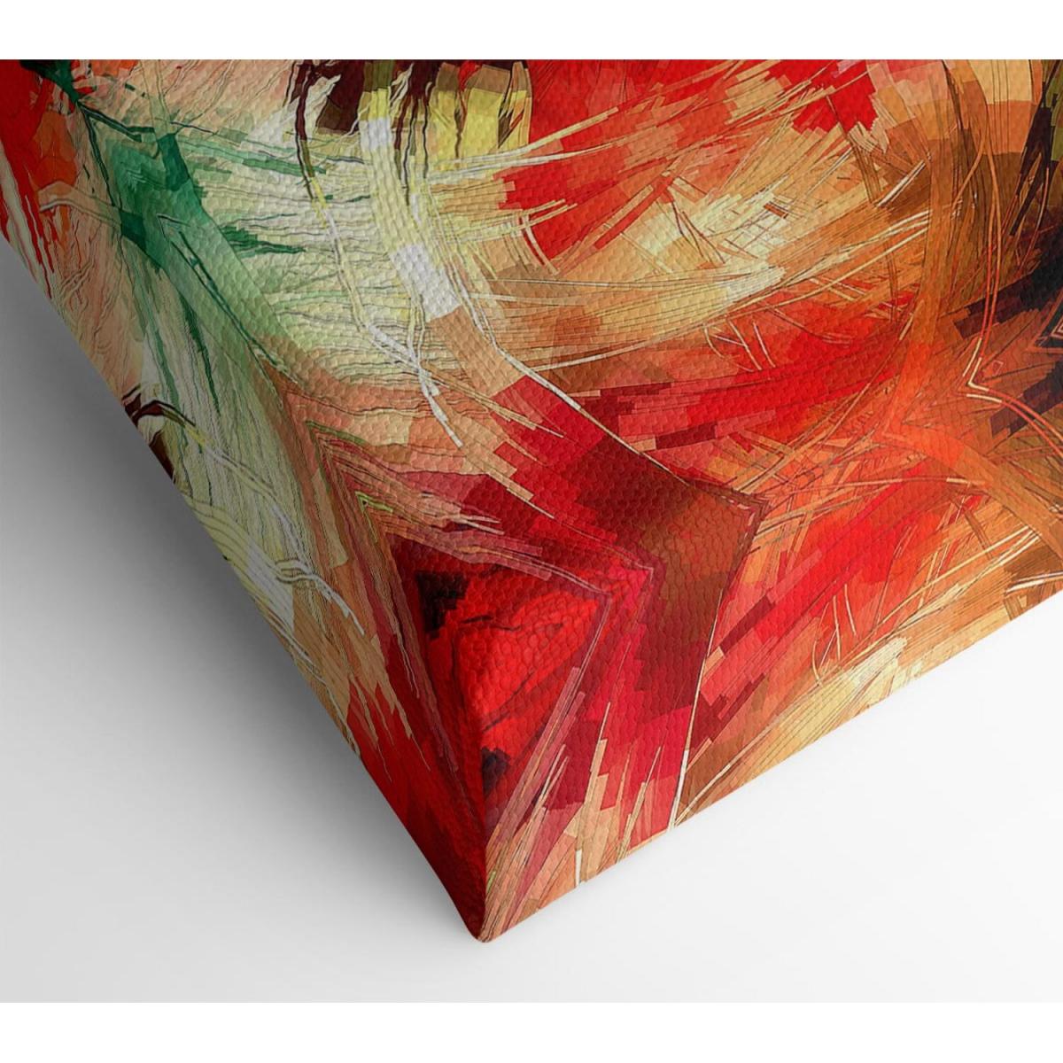 Abstract Swirl Design Canvas Print Wall Art - Yellow / 81.28cm – image 2