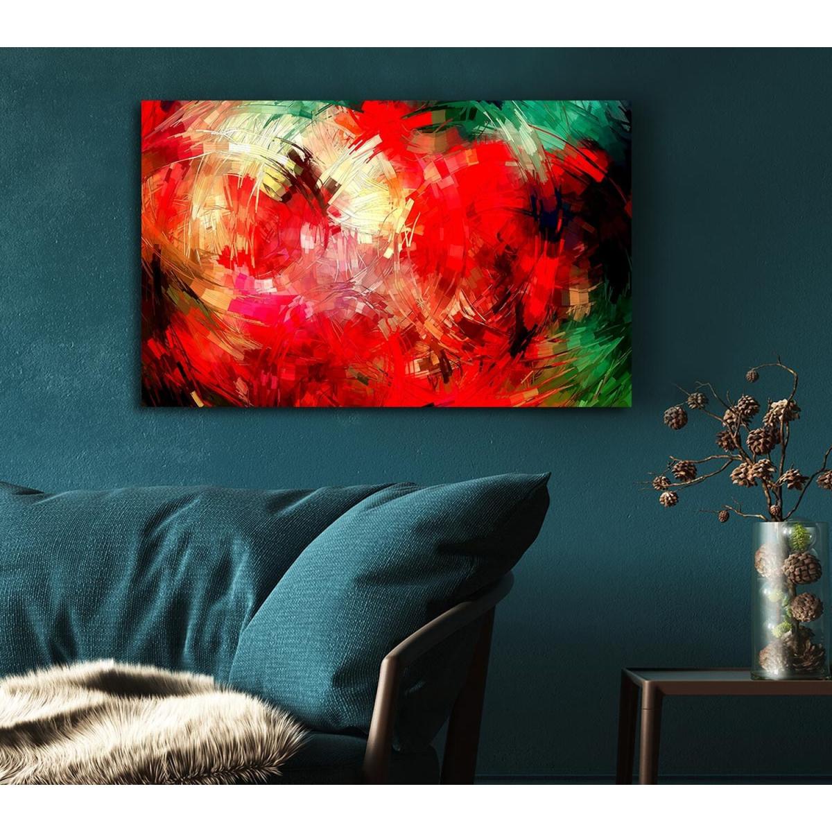 Abstract Swirl Design Canvas Print Wall Art - Yellow / 81.28cm – image 3