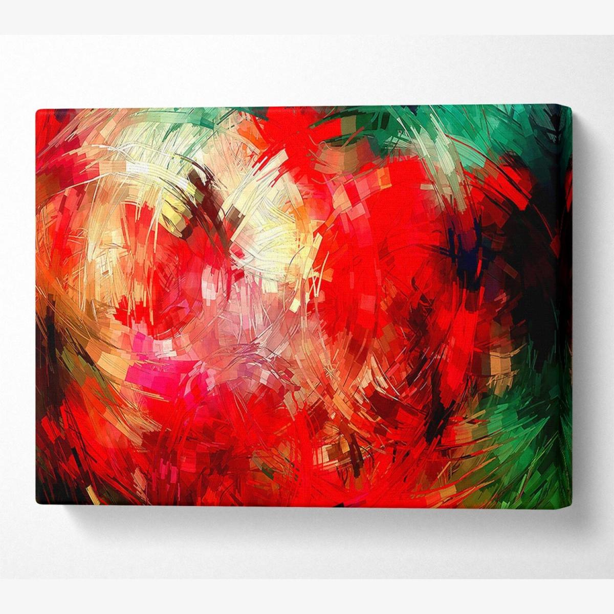 Abstract Swirl Design Canvas Print Wall Art - Yellow / 81.28cm – image 1