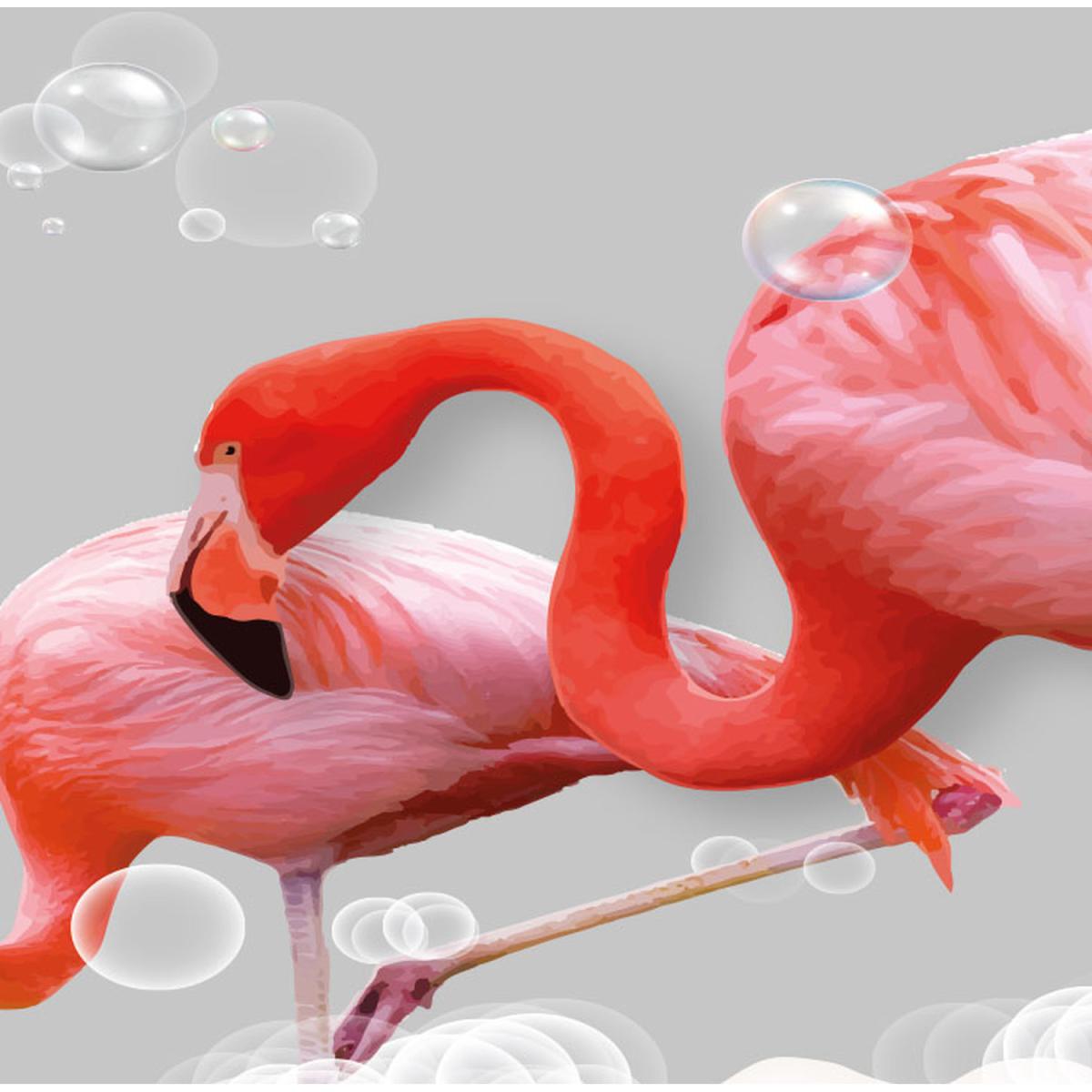 Flamingo in the Bath Framed Wall Art Print - Pink – image 2