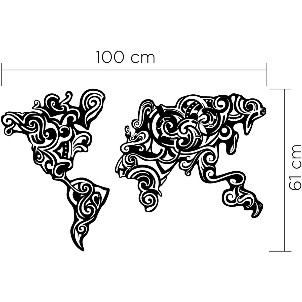 Tribal Wall Art Metal Decorative Object - Black - Black – image 3