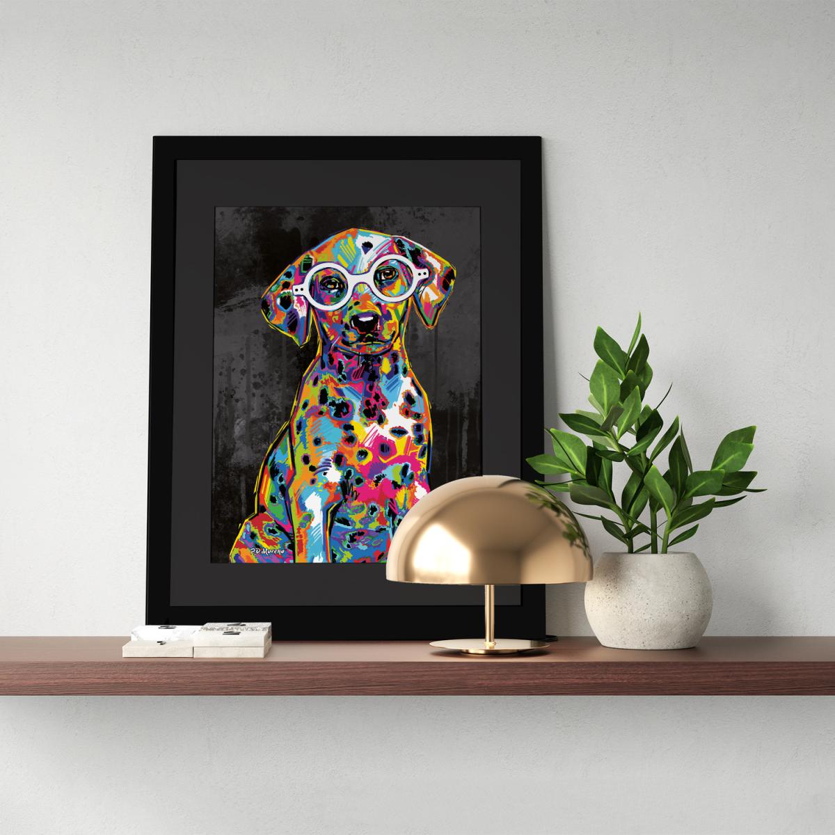 Fabian the Dog Framed Wall Art - White / 43.5cm / 53.5cm – image 2