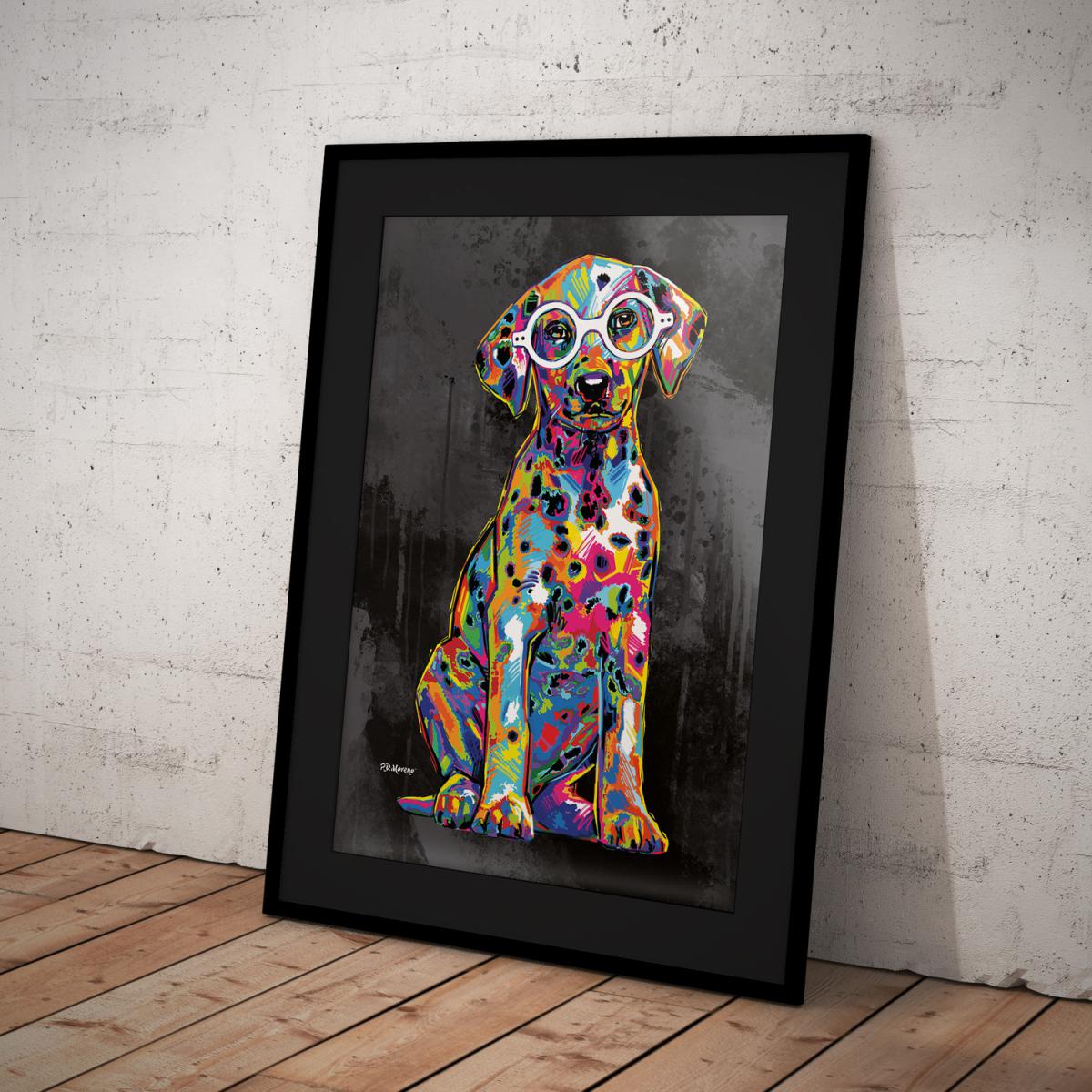 Fabian the Dog Framed Wall Art - White / 43.5cm / 53.5cm – image 5