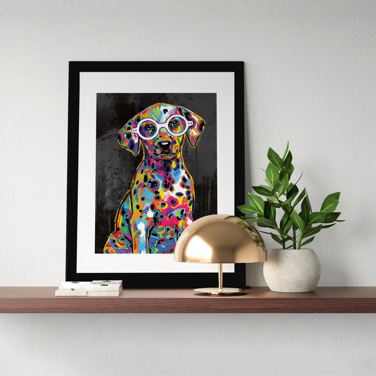 Fabian the Dog Framed Wall Art - White / 43.5cm / 53.5cm – image 6