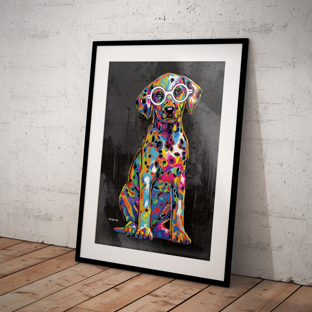 Fabian the Dog Framed Wall Art - White / 43.5cm / 53.5cm – image 9