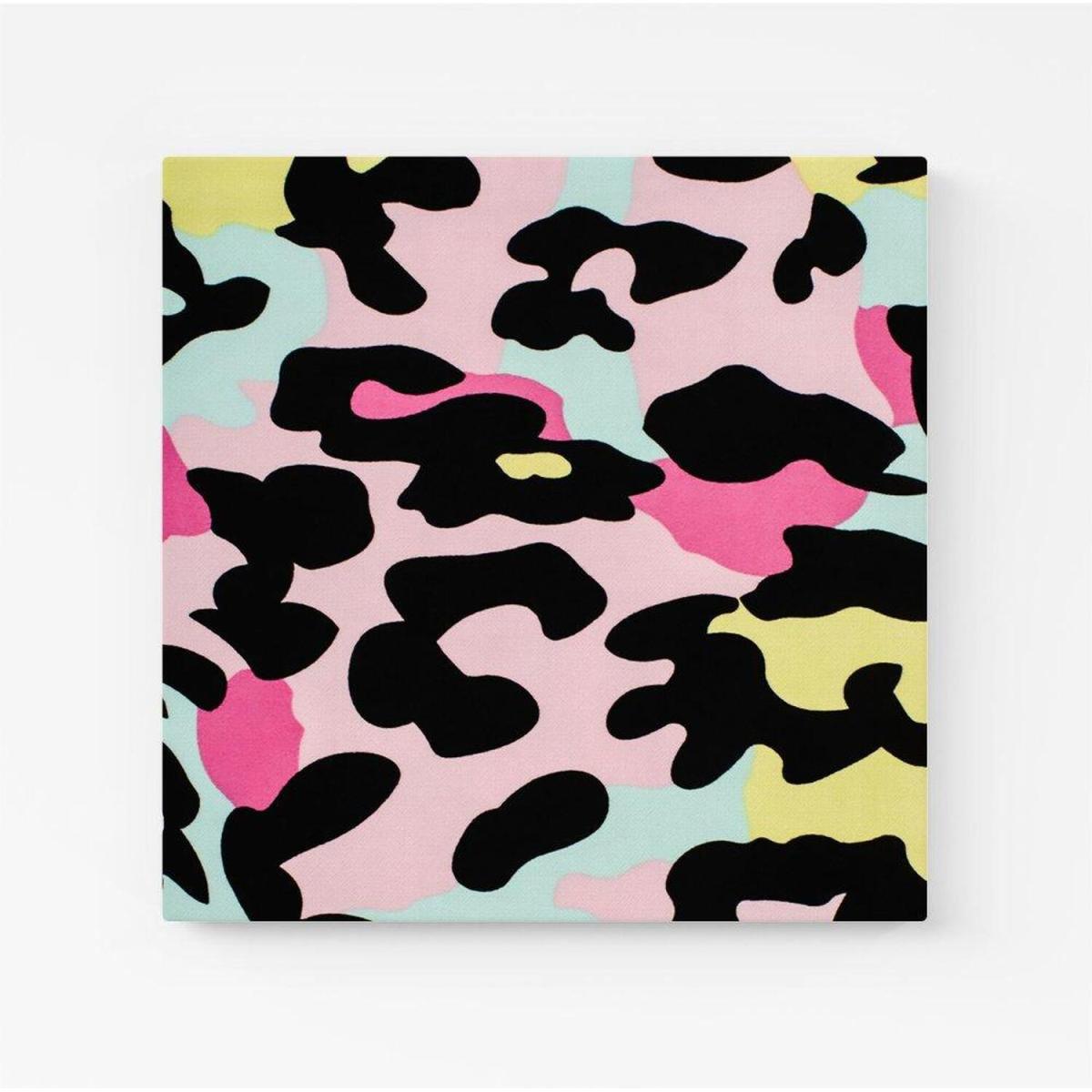 Colourful Leopard Print Canvas Print - Pink / Small – image 3