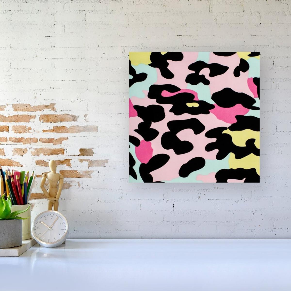 Colourful Leopard Print Canvas Print - Pink / Small – image 1