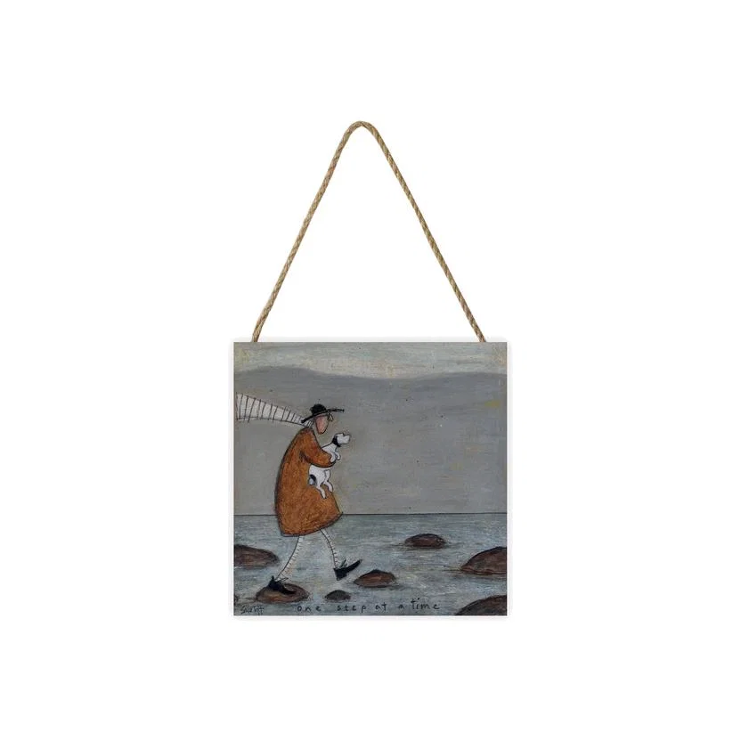 Sam Toft (One Step At A Time) Wooden Block - White