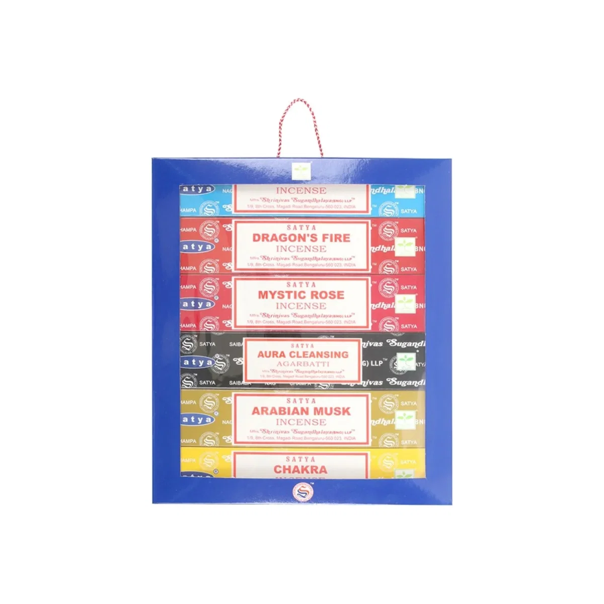 Satya Assorted Incense Sticks 15g (6 Pcs Hanging Box) - Fragrance Pack - Multi