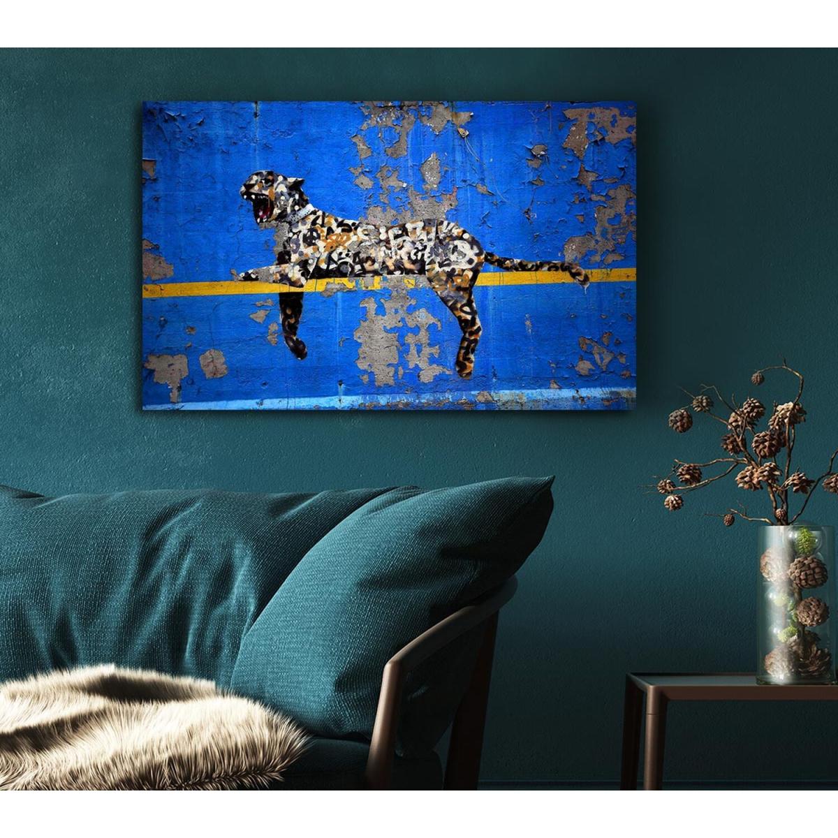 Blue Leopard - Yellow / Small 14 x 20 Inches – image 5