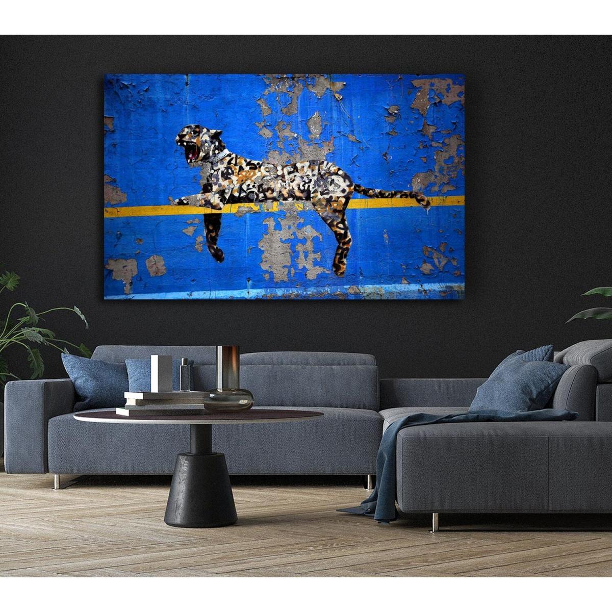 Blue Leopard - Yellow / Small 14 x 20 Inches – image 6