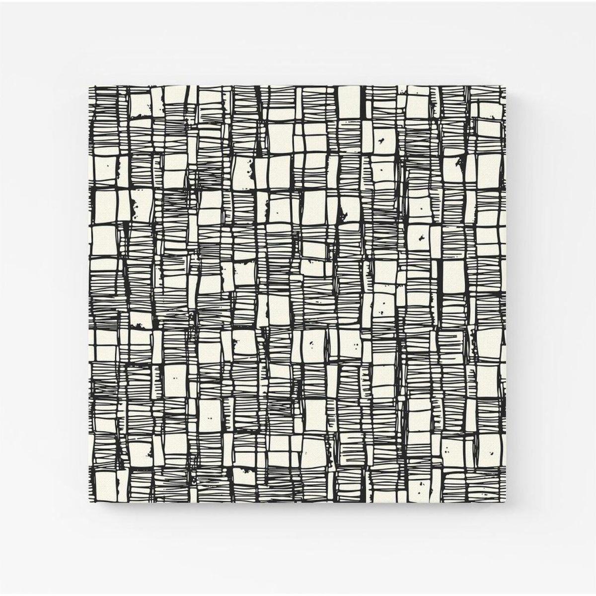 Irregular Sketched Block Textured  Canvas Print - Grey / Large – image 2