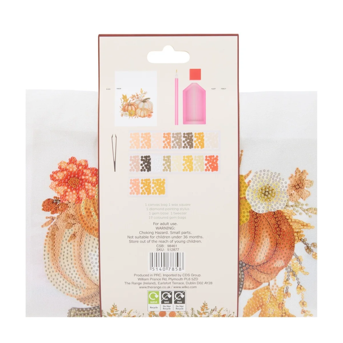 Autumn Pumpkin Diamond Painting Bag – image 3
