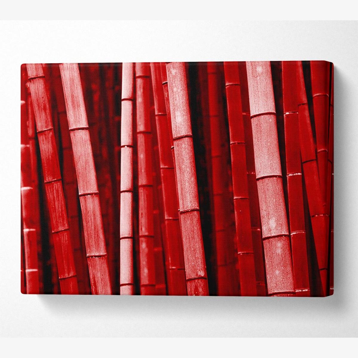 Red Bamboo Canvas Print Wall Art - Yellow / 81.28cm – image 1
