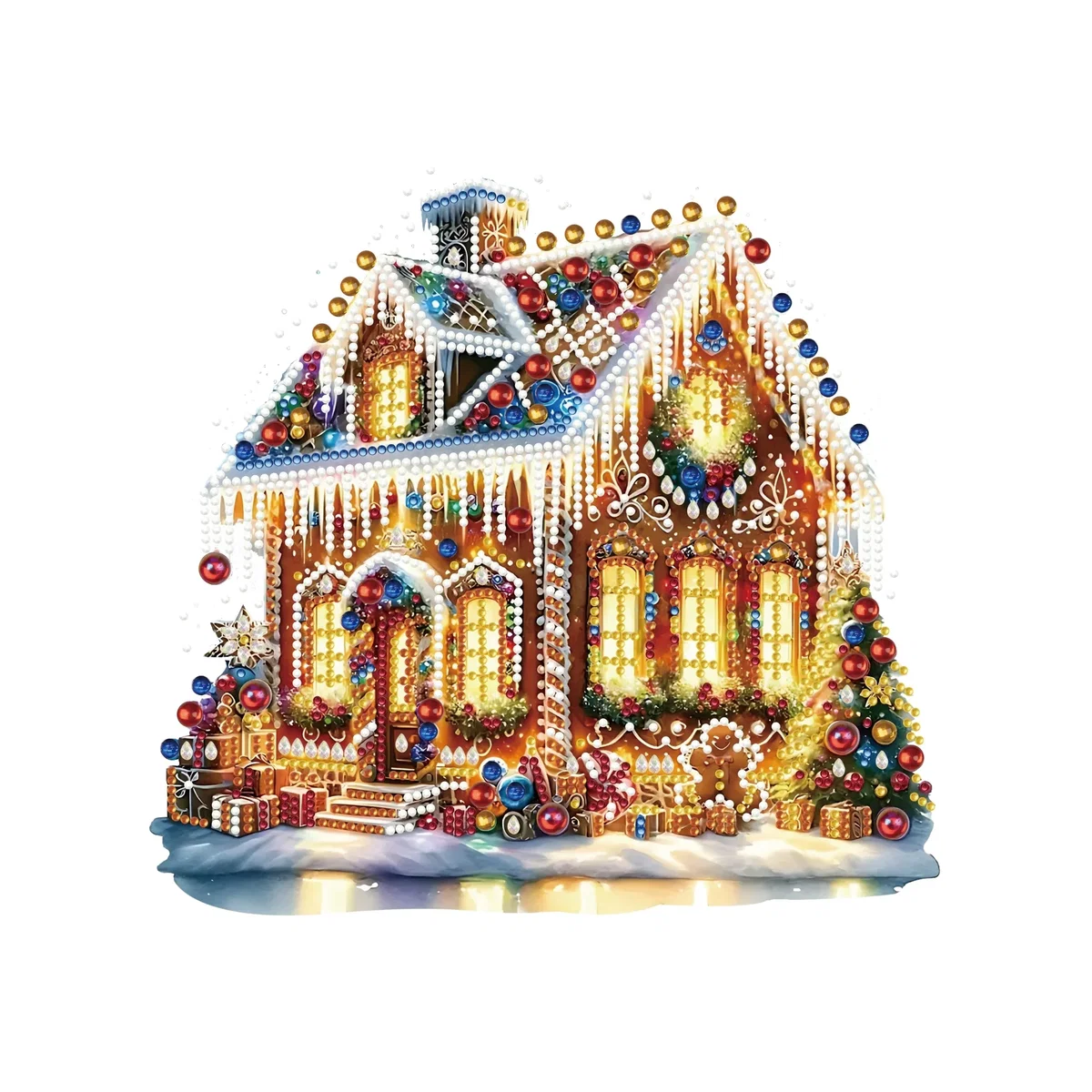 Festive Christmas House Diamond Painting Kit - Multi
