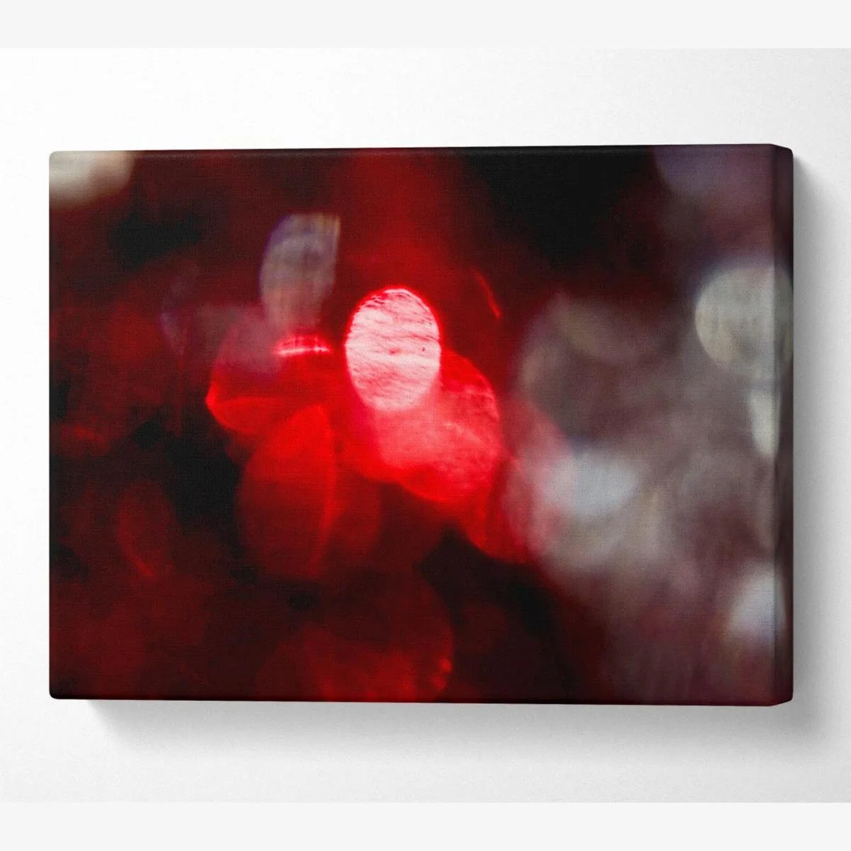 Red Through Grey Canvas Print Wall Art - Yellow / 35.56cm – image 1