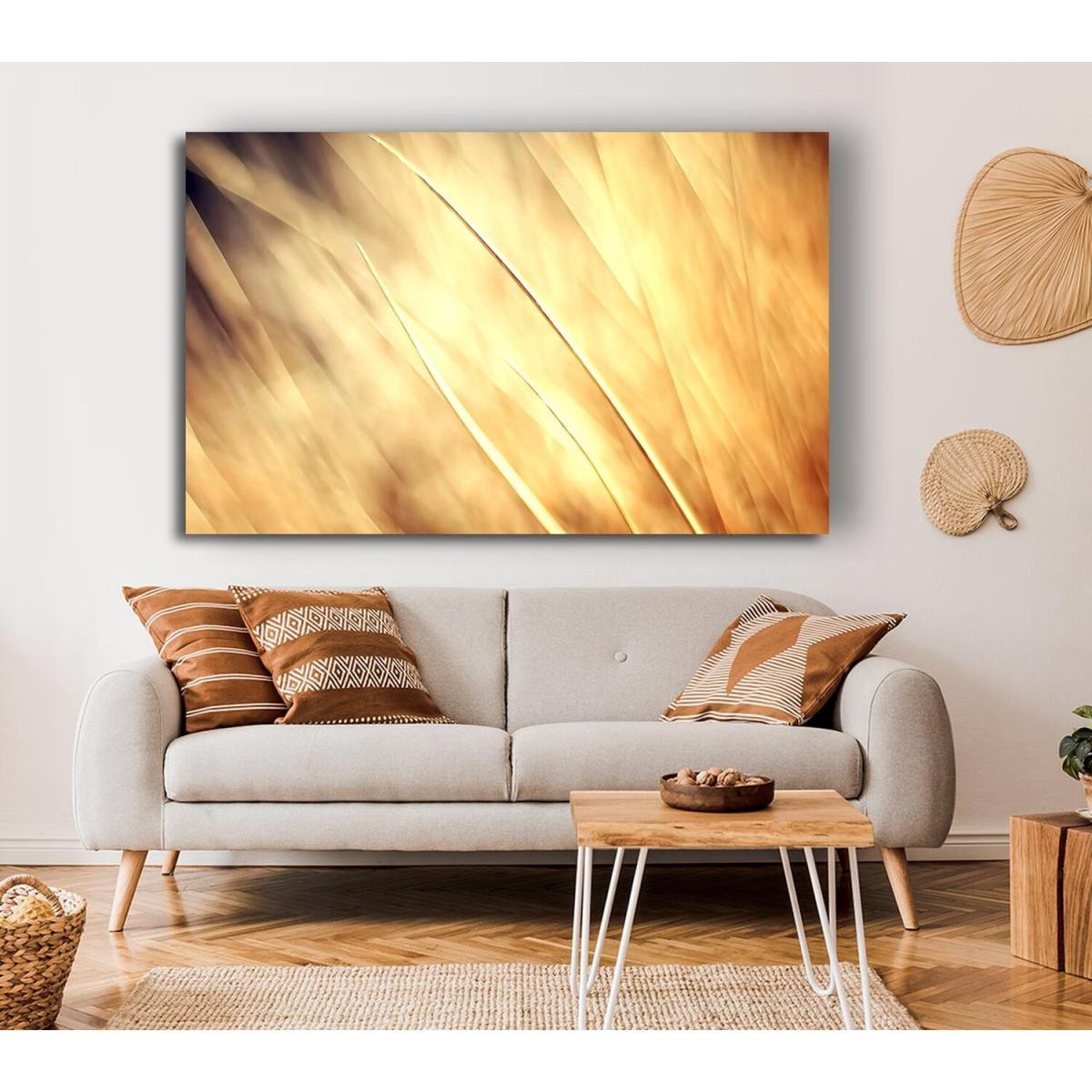 Autumn Grass Canvas Print Wall Art - Yellow / 35.56cm – image 4