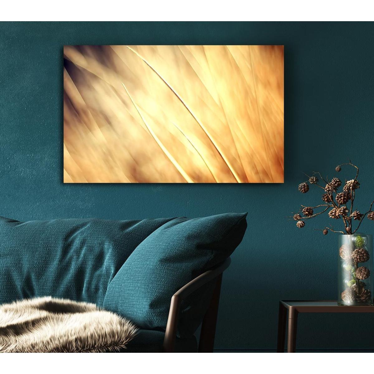 Autumn Grass Canvas Print Wall Art - Yellow / 35.56cm – image 5
