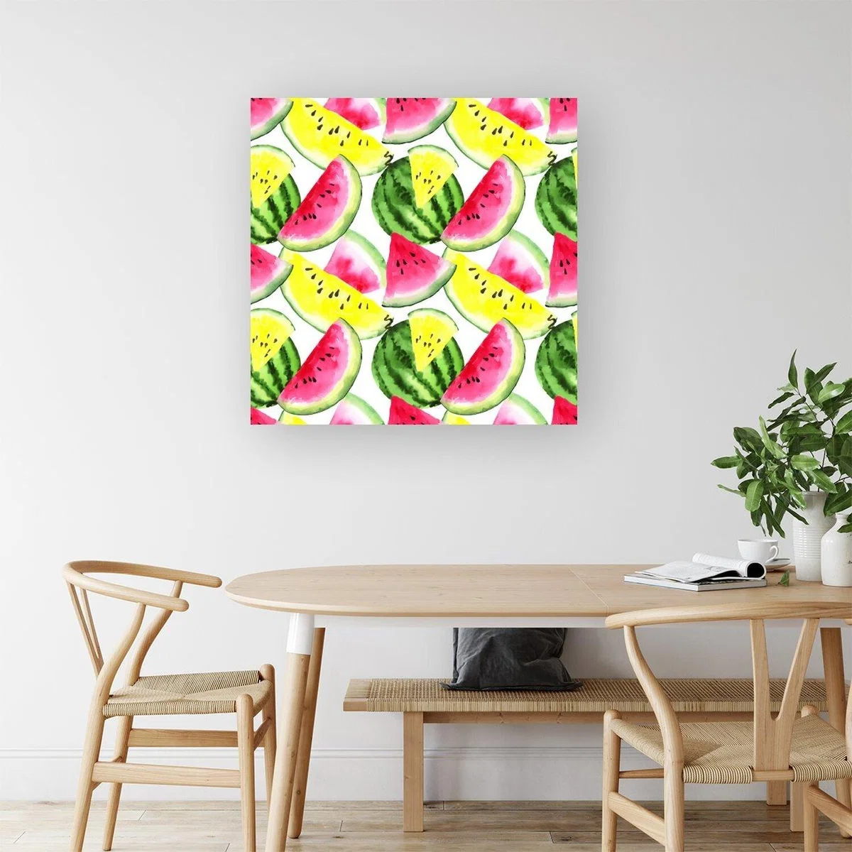 Colourful Melon Pattern Canvas Print - Pink / Medium – image 3