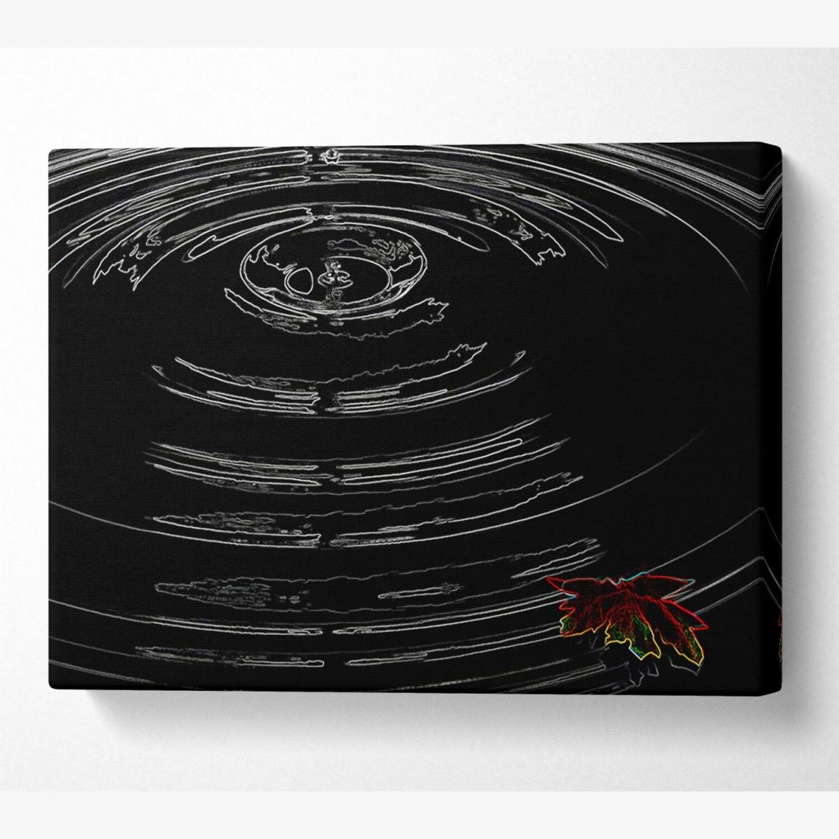 Ripples Canvas Print Wall Art - Yellow / 35.56cm – image 1