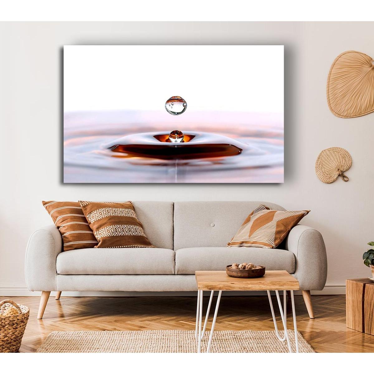 Liquid Droplet Canvas Print Wall Art - Yellow / 66.04cm – image 4