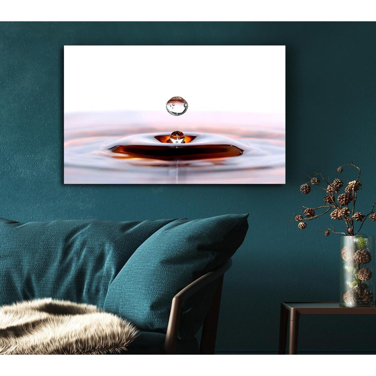 Liquid Droplet Canvas Print Wall Art - Yellow / 66.04cm – image 5