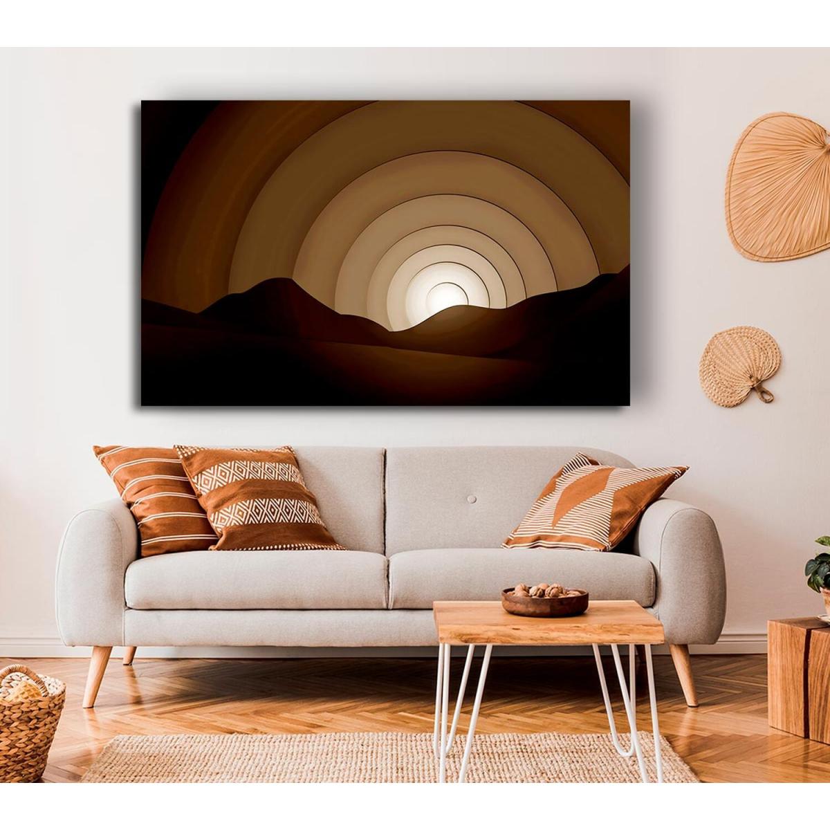 Chocolate Rainbow Horizon Canvas Print Wall Art - Yellow / 81.28cm – image 4